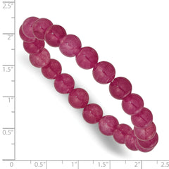 Strawberry Quartz 8.50mm Beaded Stretch Bracelet