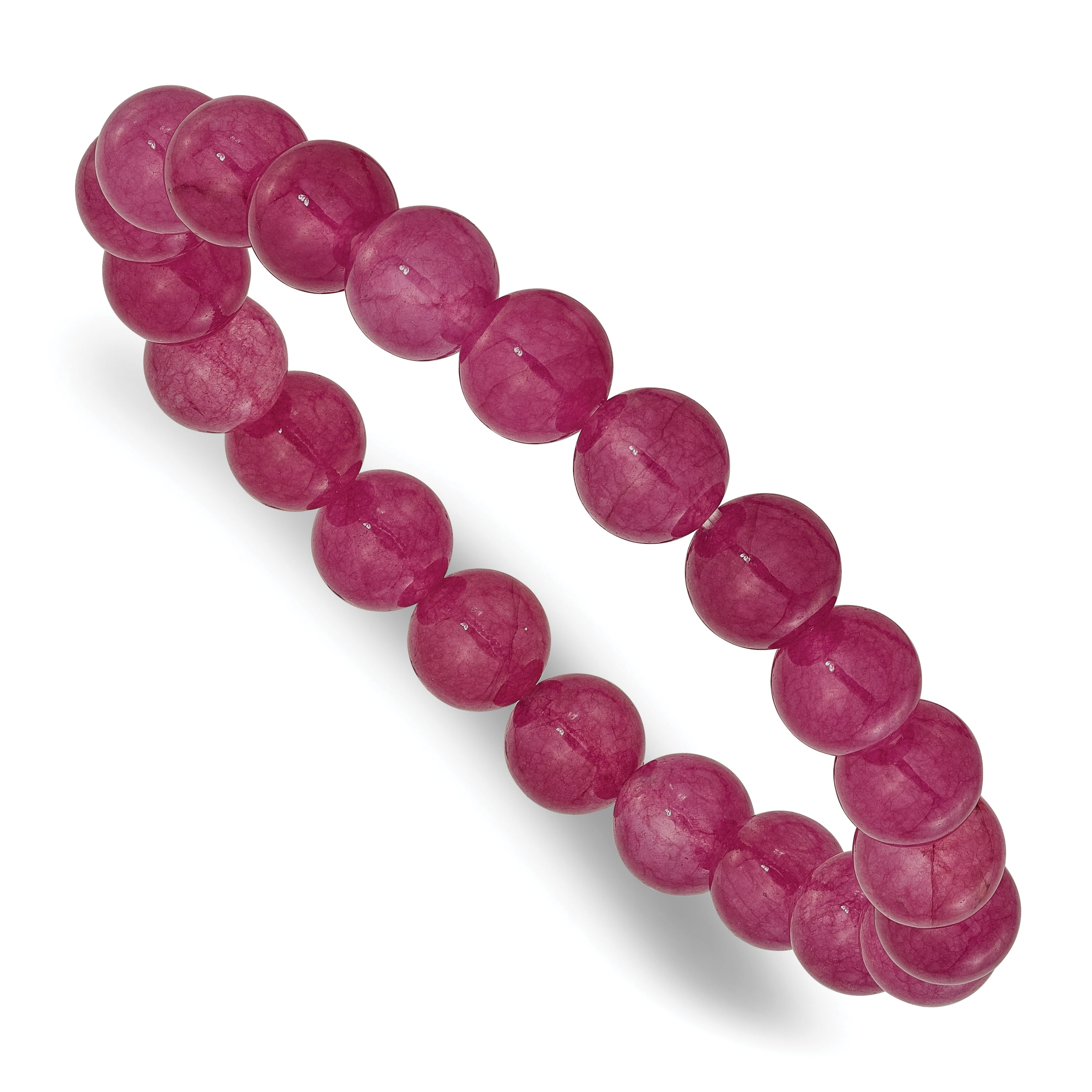 Strawberry Quartz 8.50mm Beaded Stretch Bracelet