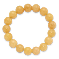 Yellow Quartz 10.00mm Beaded Stretch Bracelet