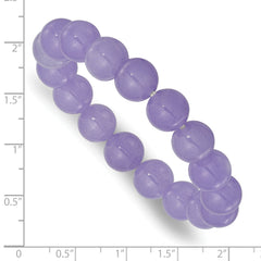 Lavender Quartz 10mm Beaded Stretch Bracelet