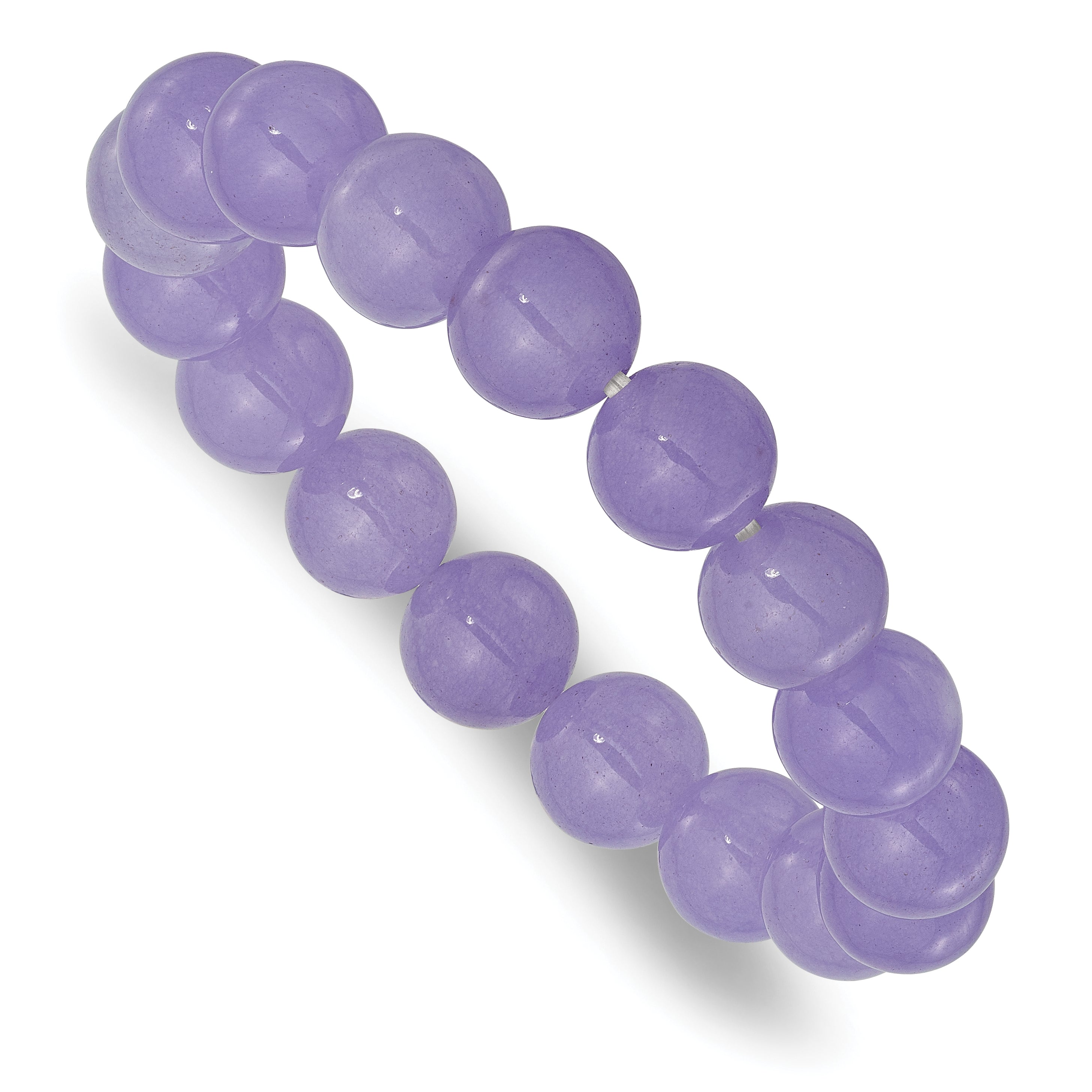Lavender Quartz 10mm Beaded Stretch Bracelet