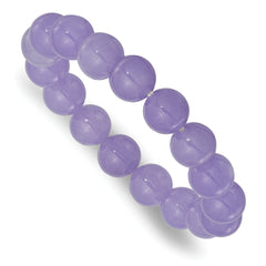 Lavender Quartz 10mm Beaded Stretch Bracelet