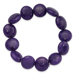 Purple Quartz 14.00mm Beaded Stretch Bracelet