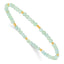Sterling Silver Gold-plated 3mm Blue Quartz Stretch Bracelet