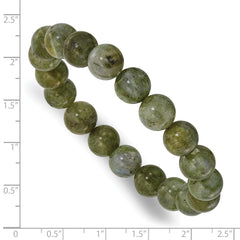 Green Labradorite 10.00mm Beaded Stretch Bracelet