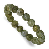 Green Labradorite 10.00mm Beaded Stretch Bracelet