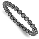 Hematite 7mm Beaded Stretch Bracelet