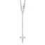 Rosary Necklace in Sterling Silver, 24 Inch - Sophia Jewelers