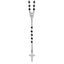Black Crystal Rosary Necklace in Sterling Silver, 18.5 Inch - Sophia Jewelers