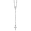 Rosary Necklace in Sterling Silver with Extender, 17.5 Inch - Sophia Jewelers