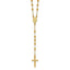 Beaded Rosary Necklace in Gold-Plated Sterling Silver, 24 Inch - Sophia Jewelers