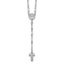 Cubic Zirconia Ash Holder Rosary Necklace in Sterling Silver, 26.5 Inch - Sophia Jewelers