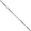 Sterling Silver Rhodium-plated 7.25 inch with 0.5 inch extender Rosary Themed Bracelet