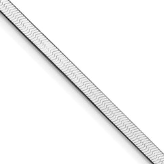 Sterling Silver Rhodium-plated 3mm Magic Herringbone Chain