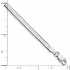 Sterling Silver Rhodium-plated 3.5mm Magic Herringbone Chain