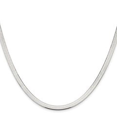 Sterling Silver Rhodium-plated 4.5mm Magic Herringbone Chain