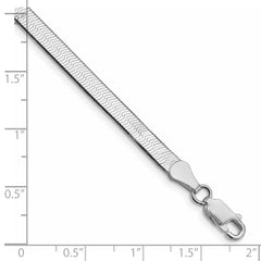 Sterling Silver Rhodium-plated 4.5mm Magic Herringbone Chain