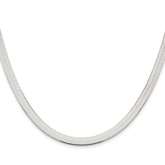 Sterling Silver Rhodium-plated 5.25mm Magic Herringbone Chain