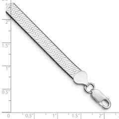 Sterling Silver Rhodium-plated 7.3mm Magic Herringbone Chain