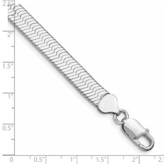 Sterling Silver Rhodium-plated 8mm Magic Herringbone Chain