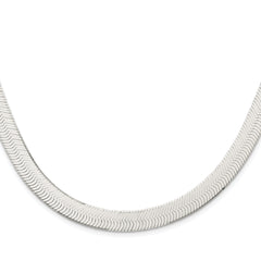 Sterling Silver Rhodium-plated 10.5mm Magic Herringbone Chain