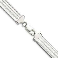 Sterling Silver Rhodium-plated 10.5mm Magic Herringbone Chain