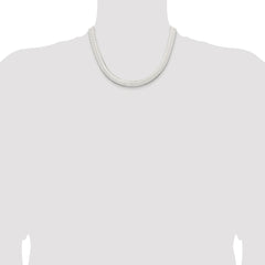 Sterling Silver Rhodium-plated 10.5mm Magic Herringbone Chain