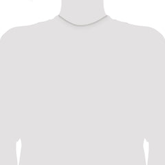 Sterling Silver Rhodium-plated 1.5mm Diamond-cut Cable Chain