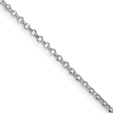 Sterling Silver Rhodium-plated 1.5mm Diamond-cut Cable Chain