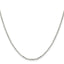 Sterling Silver Rh-plated 2.2mm Diamond-Cut with Extension ext. Rolo Cable Chain - Sophia Jewelers