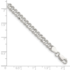 Sterling Silver 4.75mm Hammered Curb Chain