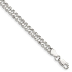Sterling Silver 4.75mm Hammered Curb Chain