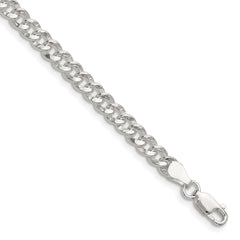 Sterling Silver 4.75mm Hammered Curb Chain