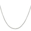 Sterling Silver Rhodium-plated 1mm Round Box Chain