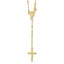 Sterling Silver Gold-plated Polished Bead Rosary 18 inch Necklace