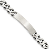 Sterling Silver 8inch Engraveable Antiqued Curb Link ID Bracelet