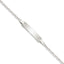 Fancy Link Plate ID Bracelet in Sterling Silver, Engravable, 6 Inch - Sophia Jewelers