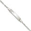 Sterling Silver Polished Childrens ID with Heart Bracelet
