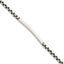 Men's Box Plate ID Bracelet in Sterling Silver, 4.2x40mm Engravable, 8 Inch - Sophia Jewelers