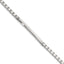 Men's Box Plate ID Bracelet in Sterling Silver, 4.2x43mm Engravable, 8 Inch - Sophia Jewelers