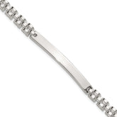 Sterling Silver Polished 4.7mm Fancy Link 8 inch Mens ID Bracelet