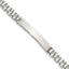 Men's Link Plate ID Bracelet in Sterling Silver, 6.6mm Engravable, 8 Inch - Sophia Jewelers