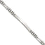 Men's Link Plate ID Bracelet in Sterling Silver, Engravable, 7.5 Inch - Sophia Jewelers