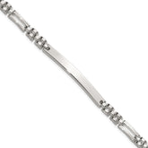 Sterling Silver Polished 4.7mm Fancy Link 7.5 inch ID Bracelet