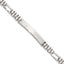 Men's Link Plate ID Bracelet in Sterling Silver, Engravable, 7.8 Inch - Sophia Jewelers