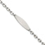 Link Plate ID Bracelet in Sterling Silver, Engravable, 7.5 Inch - Sophia Jewelers