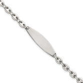 Sterling Silver Polished 5.0mm Mariner/Anchor Link 7.5 Inch ID Bracelet