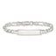 Sterling Silver Engraveable Childrens ID on Figaro Link Bracelet