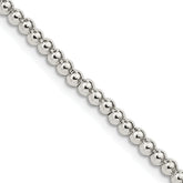 Sterling Silver 3mm Beads on Box Chain