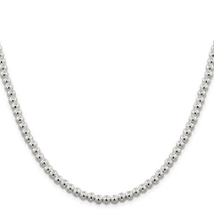 Sterling Silver 5mm Beads on Box Chain